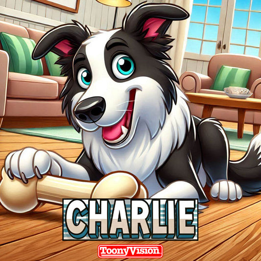 Dog Cartoon Custom 2D Portrait Photo Original Made Cartoon Pet Character (Image) - ToonyVision