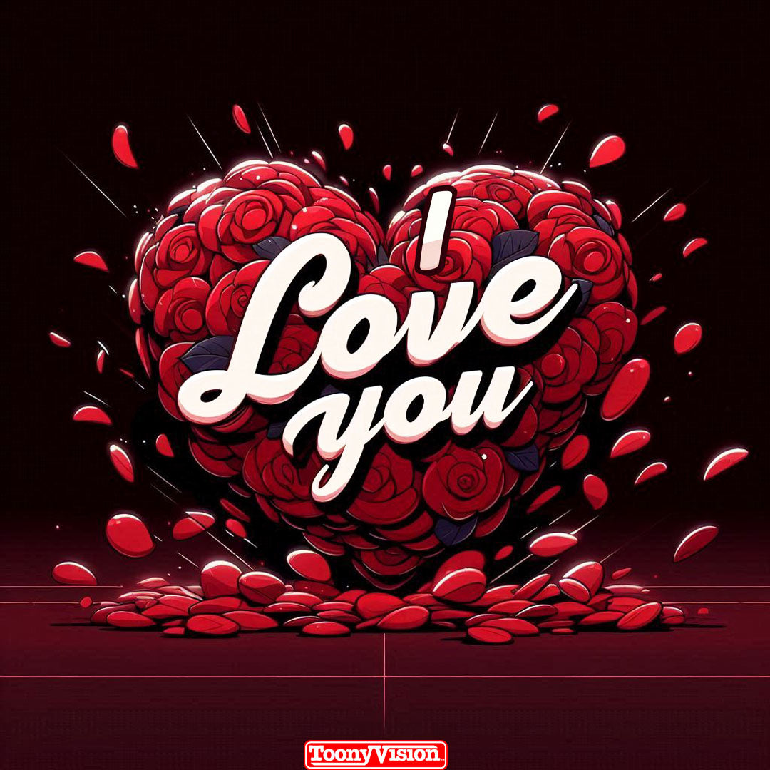 Elegant “I Love You” Animated eCard with Custom Message - ToonyVision