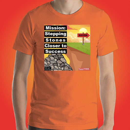 Motivational Animations Stepping Stones Closer to Success Ep. 1 Cartoon Motivational ToonyVision Mens Tee Shirts - ToonyVision