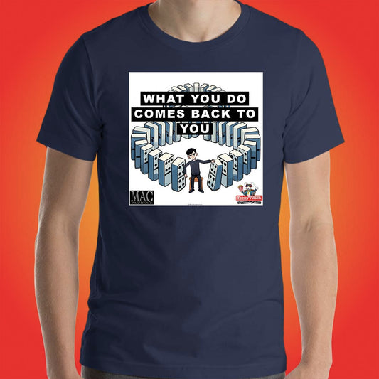 Motivational Animations Karma What You Do Comes Back to You Ep. 3 Cartoon Motivational ToonyVision Men's Short Sleeve Tee Top Shirts - ToonyVision