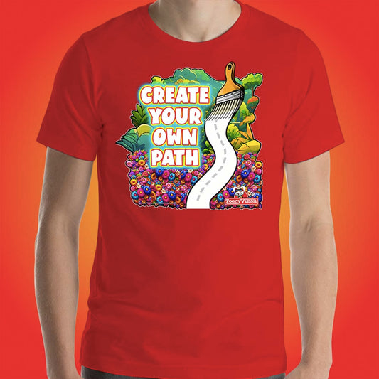 Motivational Animations Create Your Own Path Ep. 4 Cartoon Motivational ToonyVision Mens Tee Shirt Short Sleeve Tops - ToonyVision