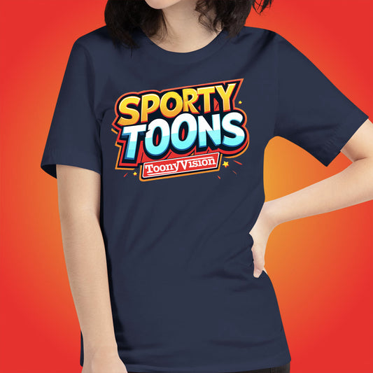 SportyToons Cartoon Sports Official Show Shirt Original Series by ToonyVision Women Tee Top - ToonyVision