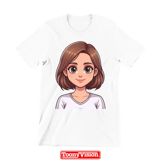ToonyVision Cartoon Me Shirt โ Custom Womenโs Tee with Your Real Cartoon Face - www.ToonyVision.com