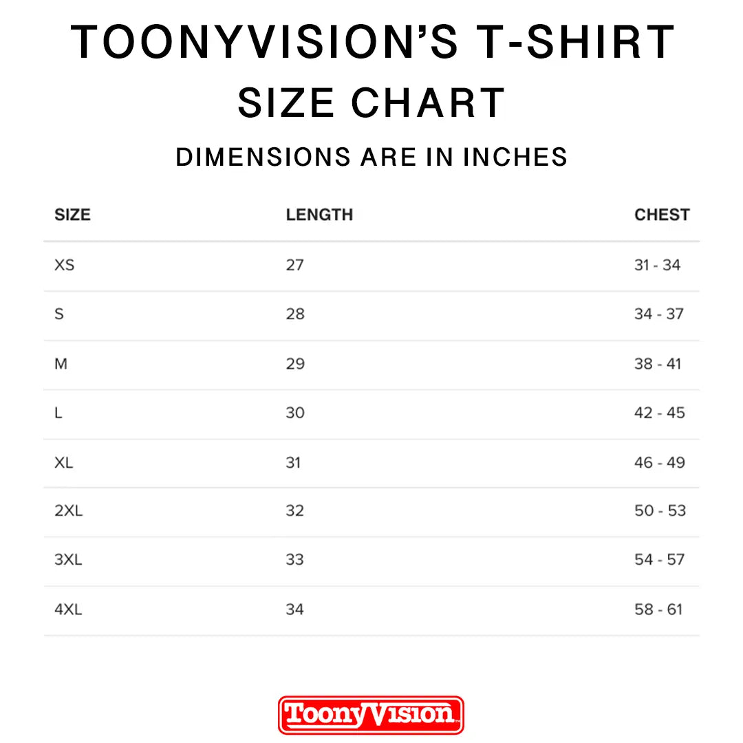 ToonyVision's Men Selfie T-Shirt Size Chart - https://toonyvision.com/