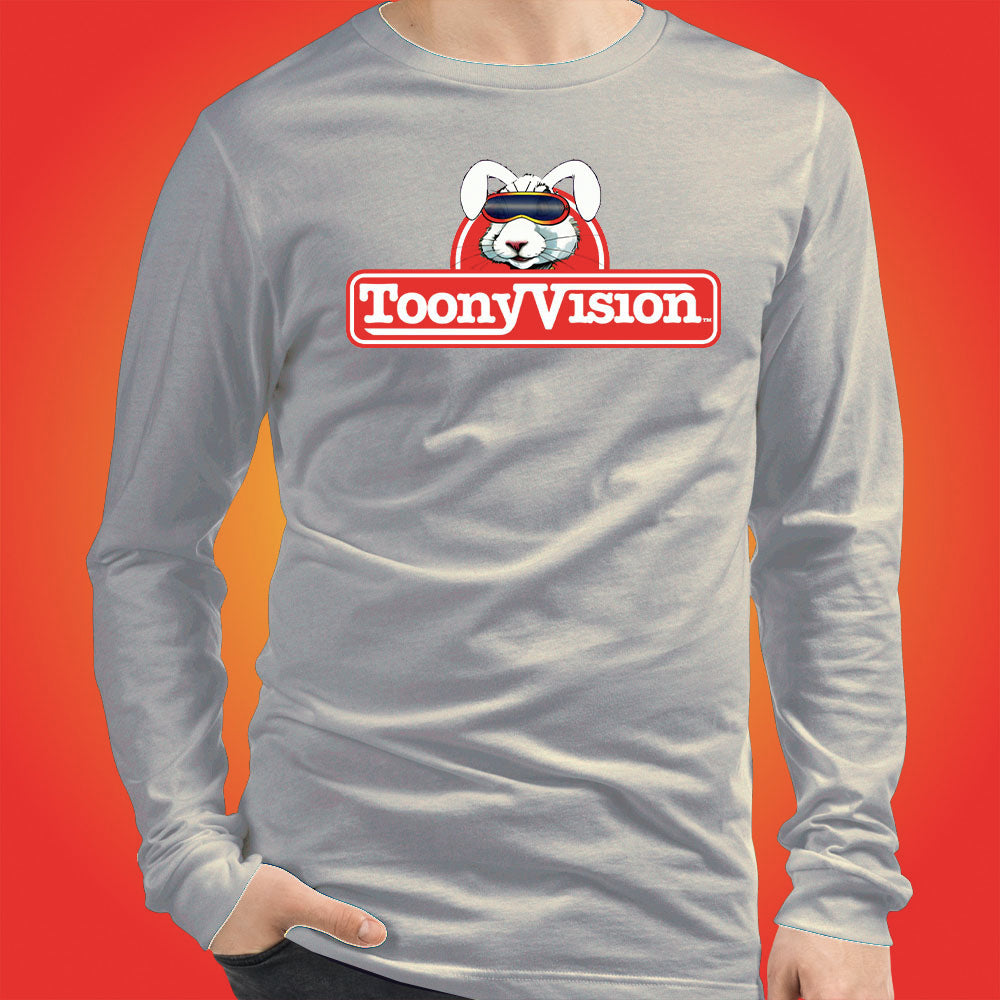 ToonyVision Shirt Rabbit Logo Mens Cartoon Long Sleeve Tee - ToonyVision