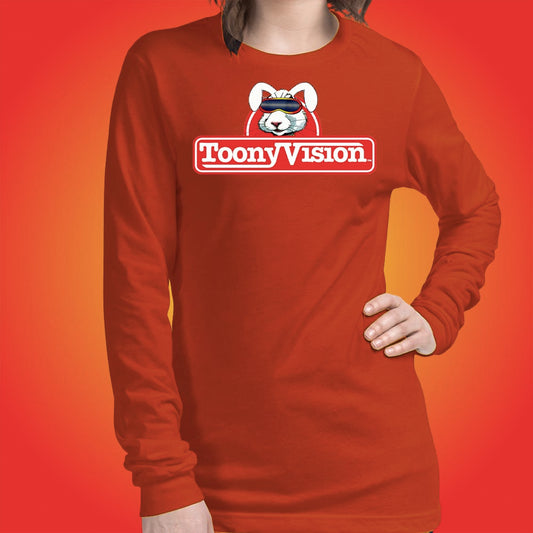 ToonyVision Shirt Rabbit Logo Womens Cartoon Long Sleeve Tee - ToonyVision