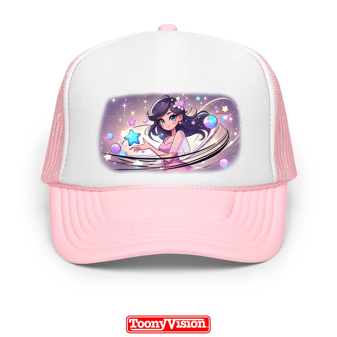 ToonyVision custom printed women’s cap with cartoon face from photo and clean front-panel merch-style graphic print