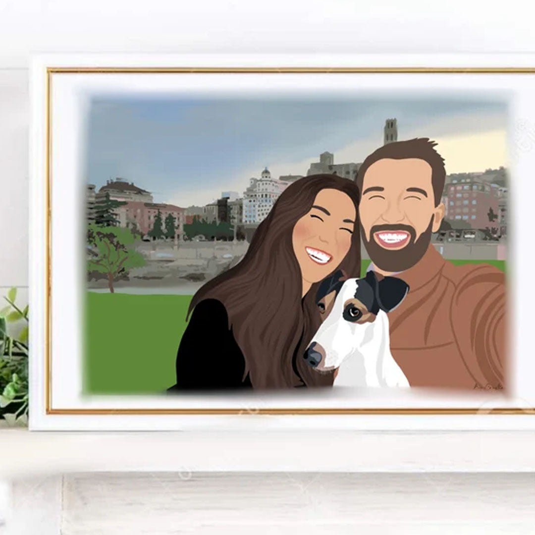 2D Cartoon Custom Portrait from REAL Photos, Cartoon Poster for Couples, Family Portraits, Personalized Portrait for Friends, Illustration Character Photo Portrait