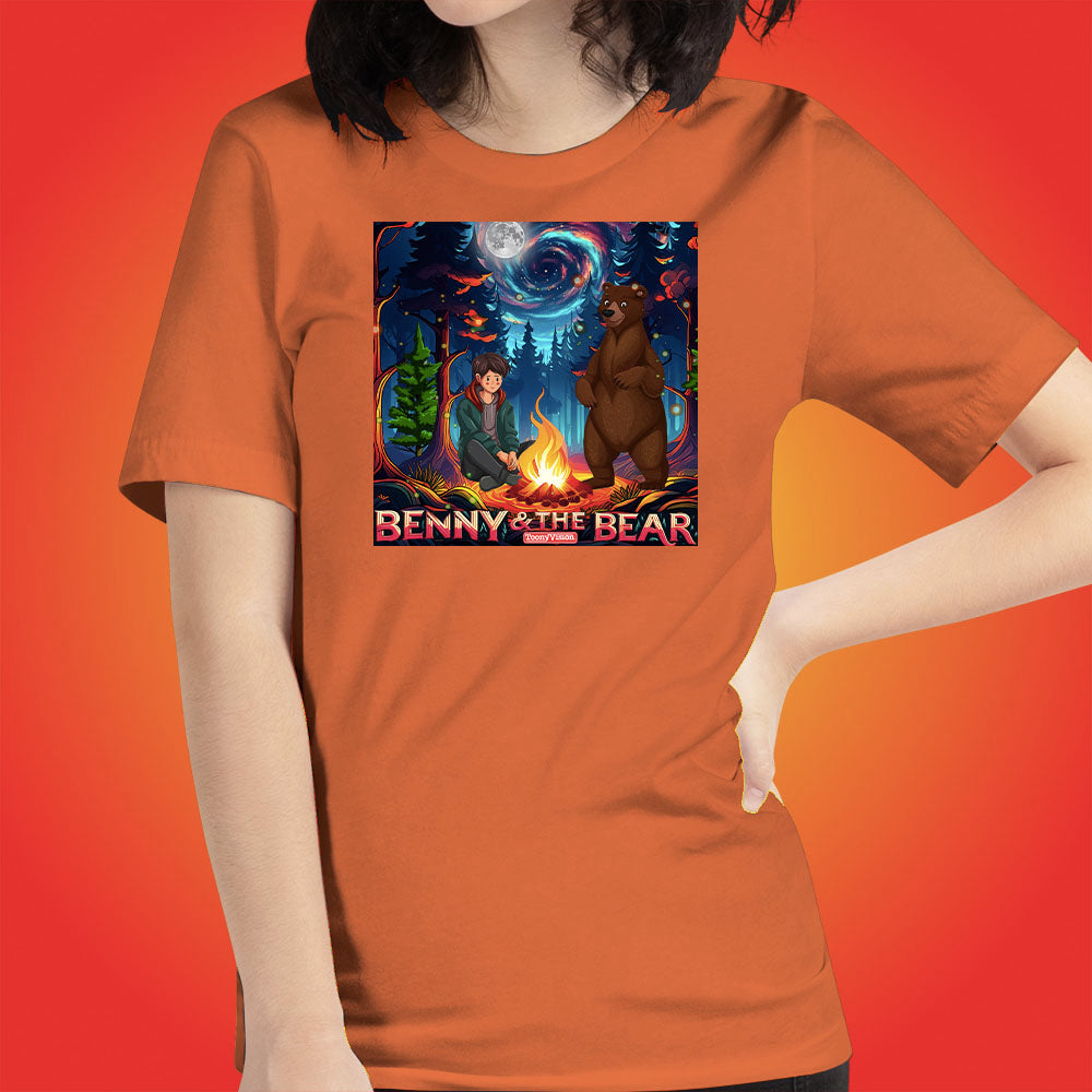 Benny & The Bear Official Show Shirt Original Cartoon Animation Series by ToonyVision Women Tee Shirts - ToonyVision