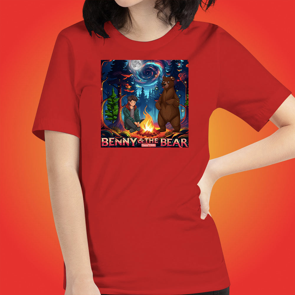 Benny & The Bear Official Show Shirt Original Cartoon Animation Series by ToonyVision Women Tee Shirts - ToonyVision