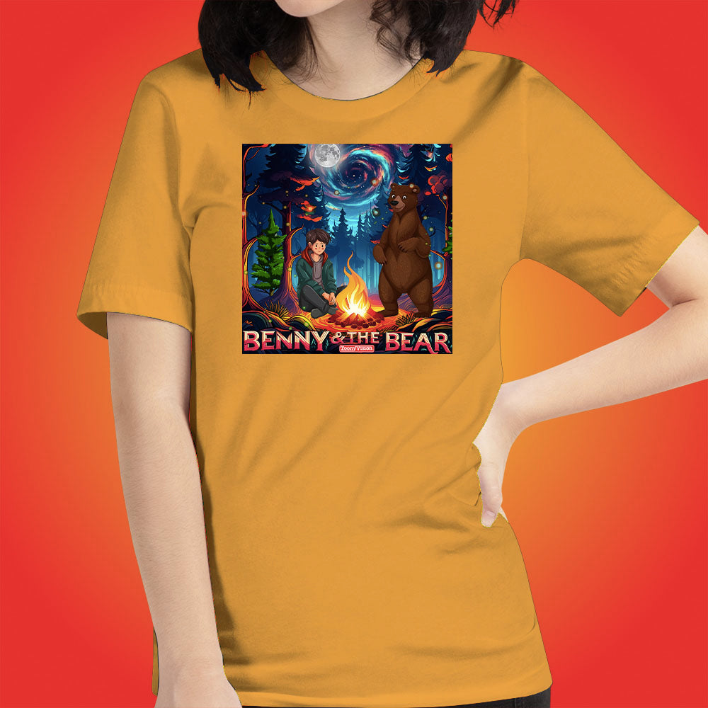 Benny & The Bear Official Show Shirt Original Cartoon Animation Series by ToonyVision Women Tee Shirts - ToonyVision