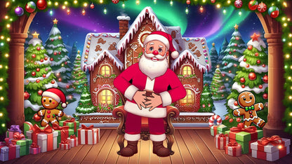 Santa Message to Children Personalized Cartoon Animation Video in Santa’s Reindeer Sleigh