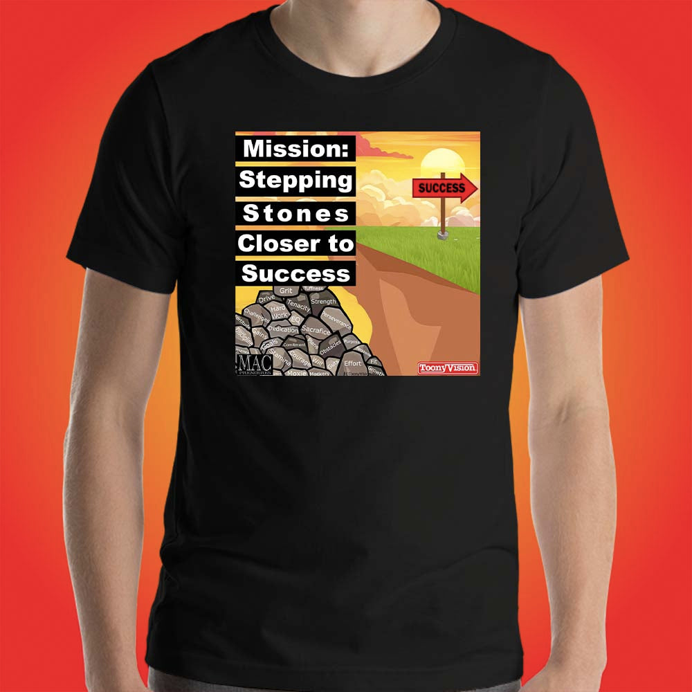 Motivational Animations Stepping Stones Closer to Success Ep. 1 Cartoon Motivational ToonyVision Mens Tee Shirts - ToonyVision