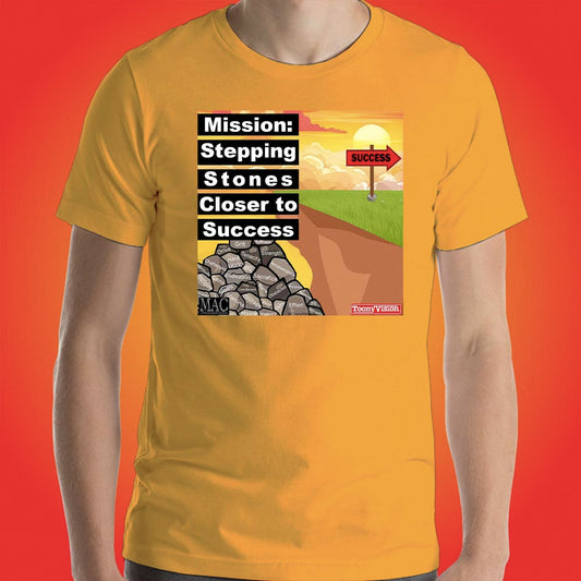 Motivational Animations Stepping Stones Closer to Success Ep. 1 Cartoon Motivational ToonyVision Mens Tee Shirts - ToonyVision