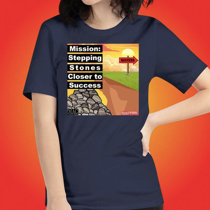 Motivational Animations Stepping Stones Closer to Success Ep. 1 Cartoon Motivational ToonyVision Womens Tee Shirts - ToonyVision