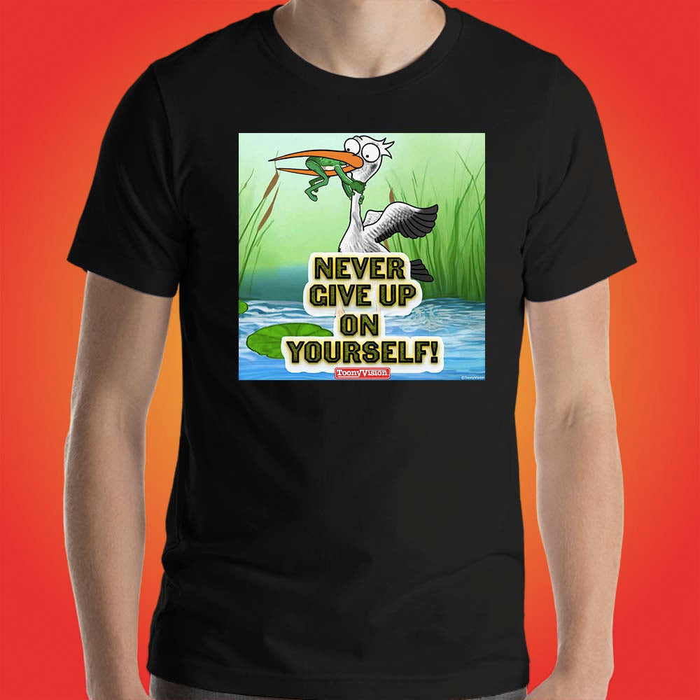 Motivational Animations Never Give Up on Yourself Ep. 2 Cartoon Motivational ToonyVision Men Tee Shirt Tops - ToonyVision