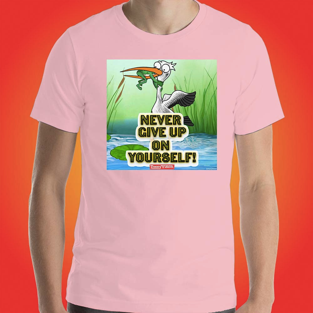 Motivational Animations Never Give Up on Yourself Ep. 2 Cartoon Motivational ToonyVision Men Tee Shirt Tops - ToonyVision