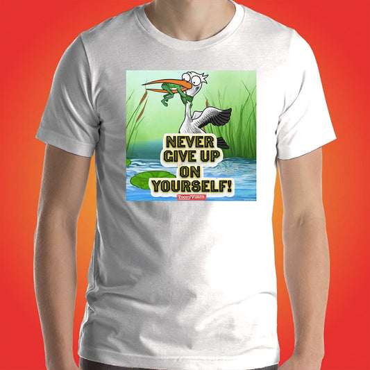 Motivational Animations Never Give Up on Yourself Ep. 2 Cartoon Motivational ToonyVision Men Tee Shirt Tops - ToonyVision
