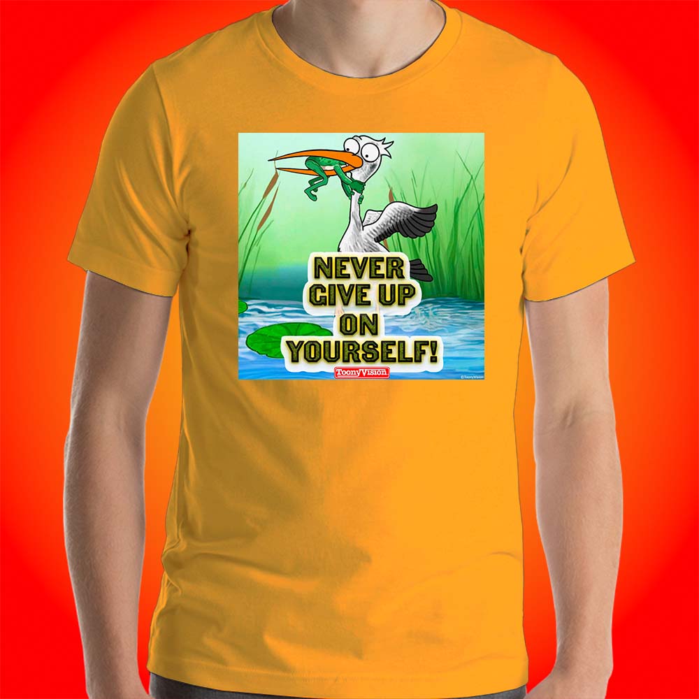 Motivational Animations Never Give Up on Yourself Ep. 2 Cartoon Motivational ToonyVision Men Tee Shirt Tops - ToonyVision