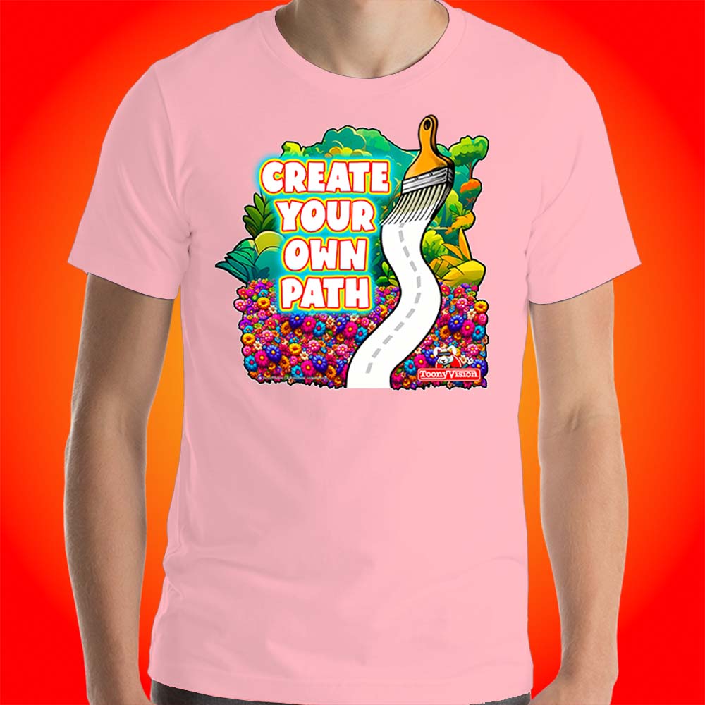 Motivational Animations Create Your Own Path Ep. 4 Cartoon Motivational ToonyVision Mens Tee Shirt Short Sleeve Tops