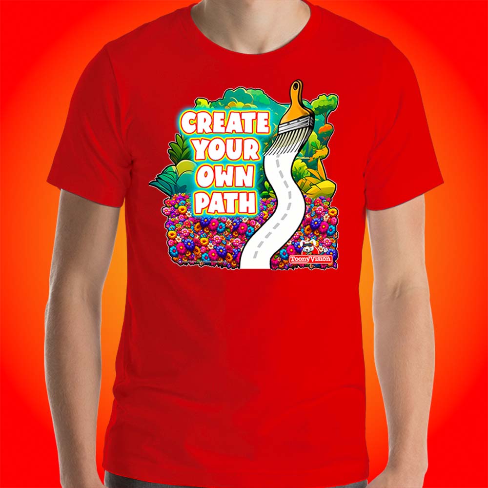 Motivational Animations Create Your Own Path Ep. 4 Cartoon Motivational ToonyVision Mens Tee Shirt Short Sleeve Tops