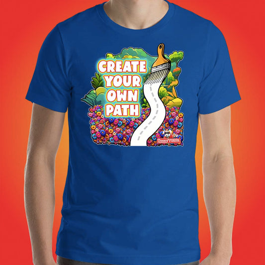 Motivational Animations Create Your Own Path Ep. 4 Cartoon Motivational ToonyVision Mens Tee Shirt Short Sleeve Tops