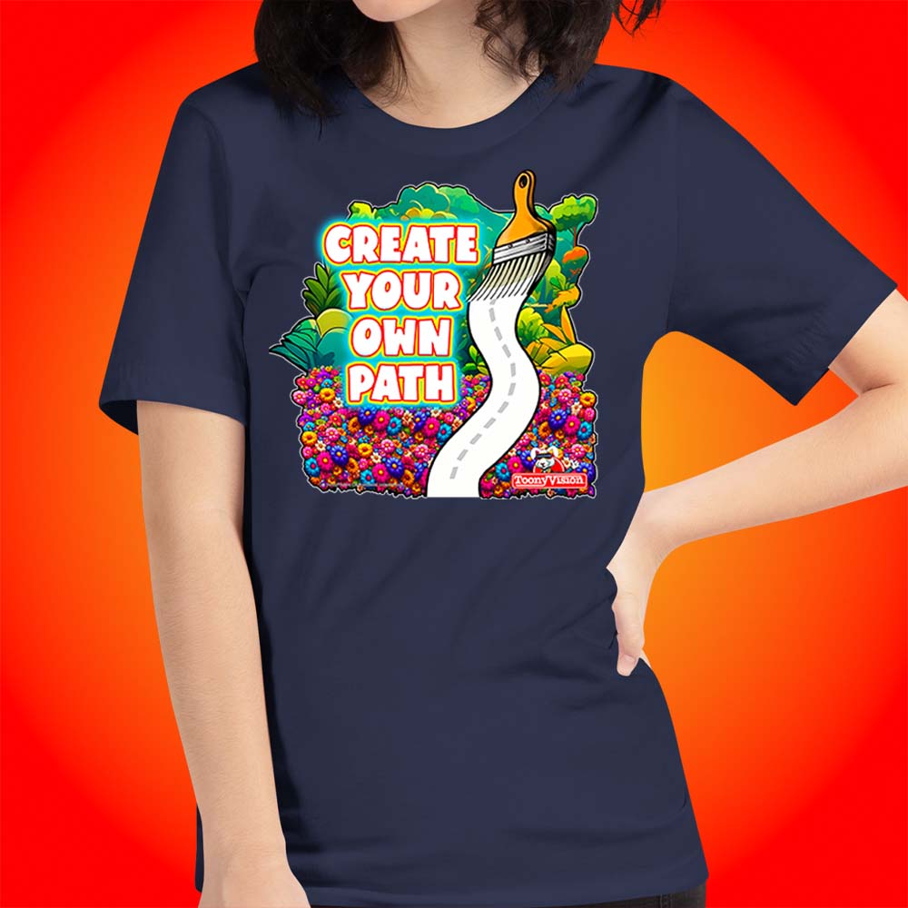 Motivational Animations Create Your Own Path Ep. 4 Cartoon Motivational ToonyVision Womens Tee Shirt Short Sleeve Tops