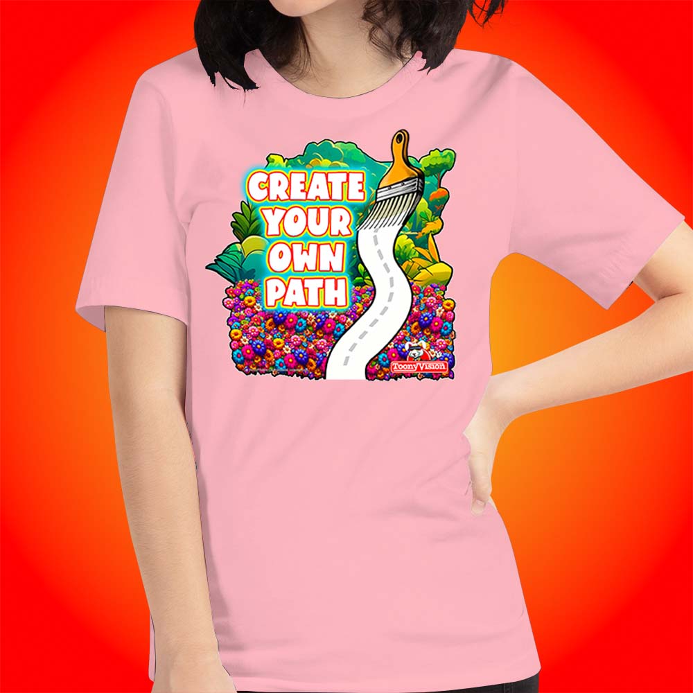 Motivational Animations Create Your Own Path Ep. 4 Cartoon Motivational ToonyVision Womens Tee Shirt Short Sleeve Tops