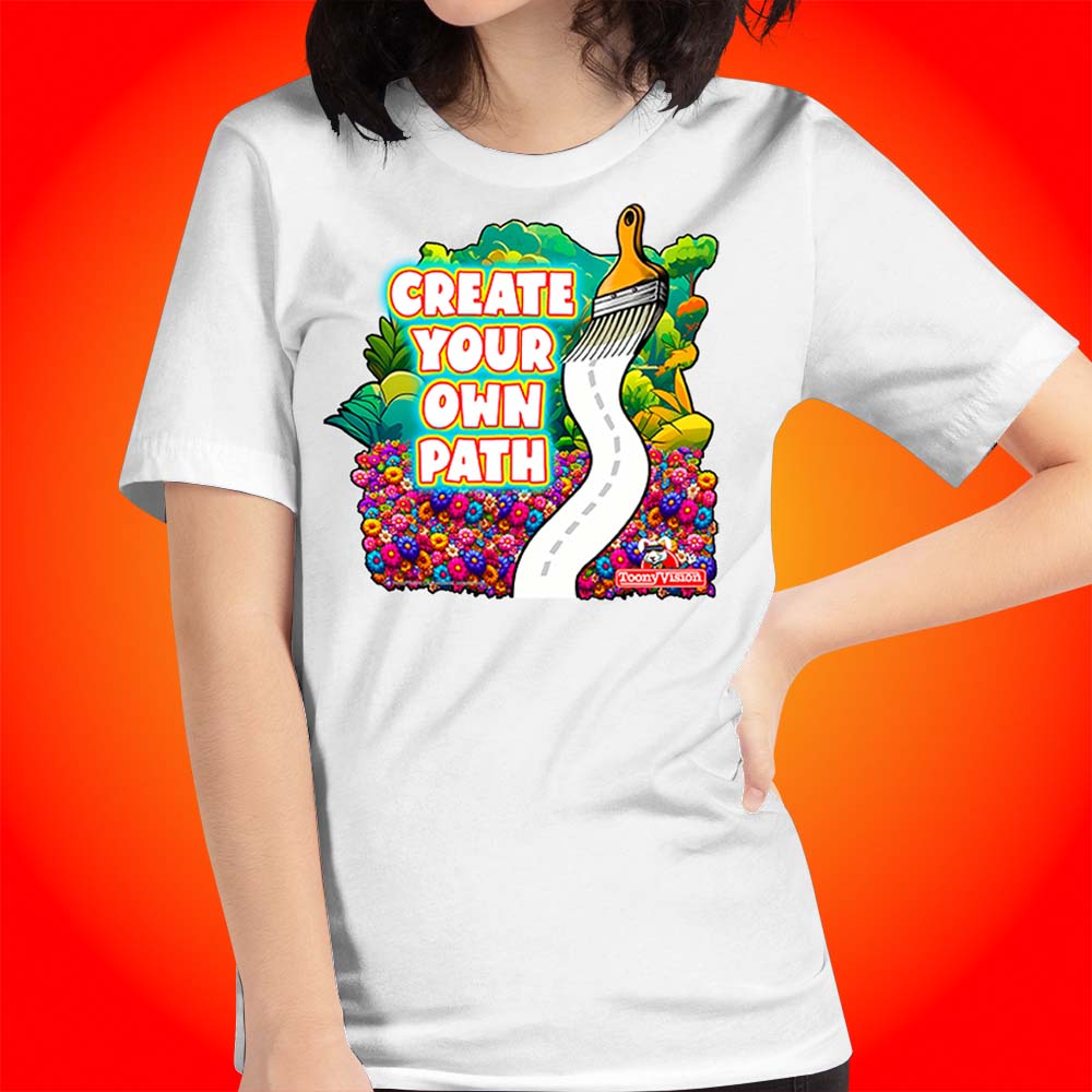 Motivational Animations Create Your Own Path Ep. 4 Cartoon Motivational ToonyVision Womens Tee Shirt Short Sleeve Tops