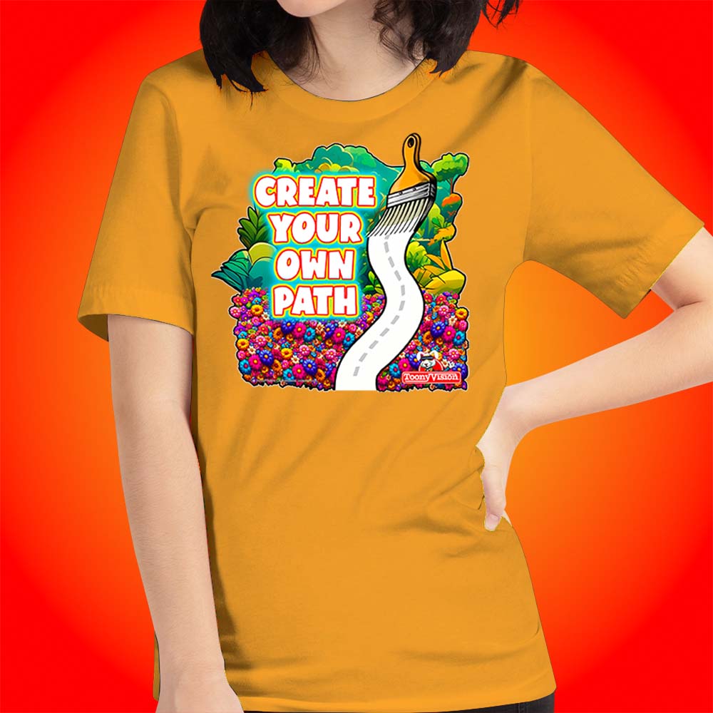 Motivational Animations Create Your Own Path Ep. 4 Cartoon Motivational ToonyVision Womens Tee Shirt Short Sleeve Tops