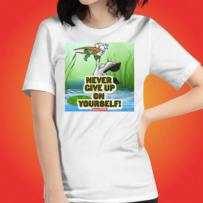 Motivational Animations Never Give Up on Yourself Ep. 2 Cartoon Motivational ToonyVision Women Tee Shirt Tops - ToonyVision