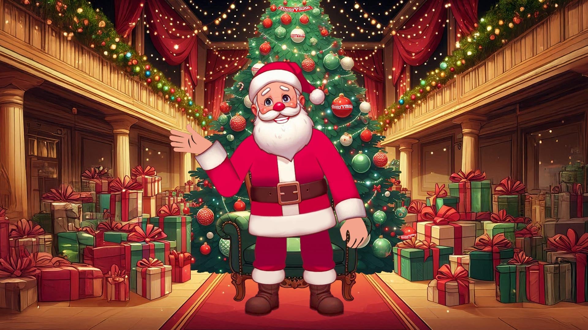 Create Personalized Message Letter from Santa Christmas Specialty Gift Cartoon by Gingerbread House - ToonyVision