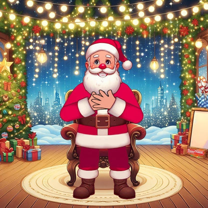 Santa Christmas Message Gifts 🎁 Create Personalized Cartoon Greeting from Santa Claus 🎅🏻 Your Names | Your Personal Message!