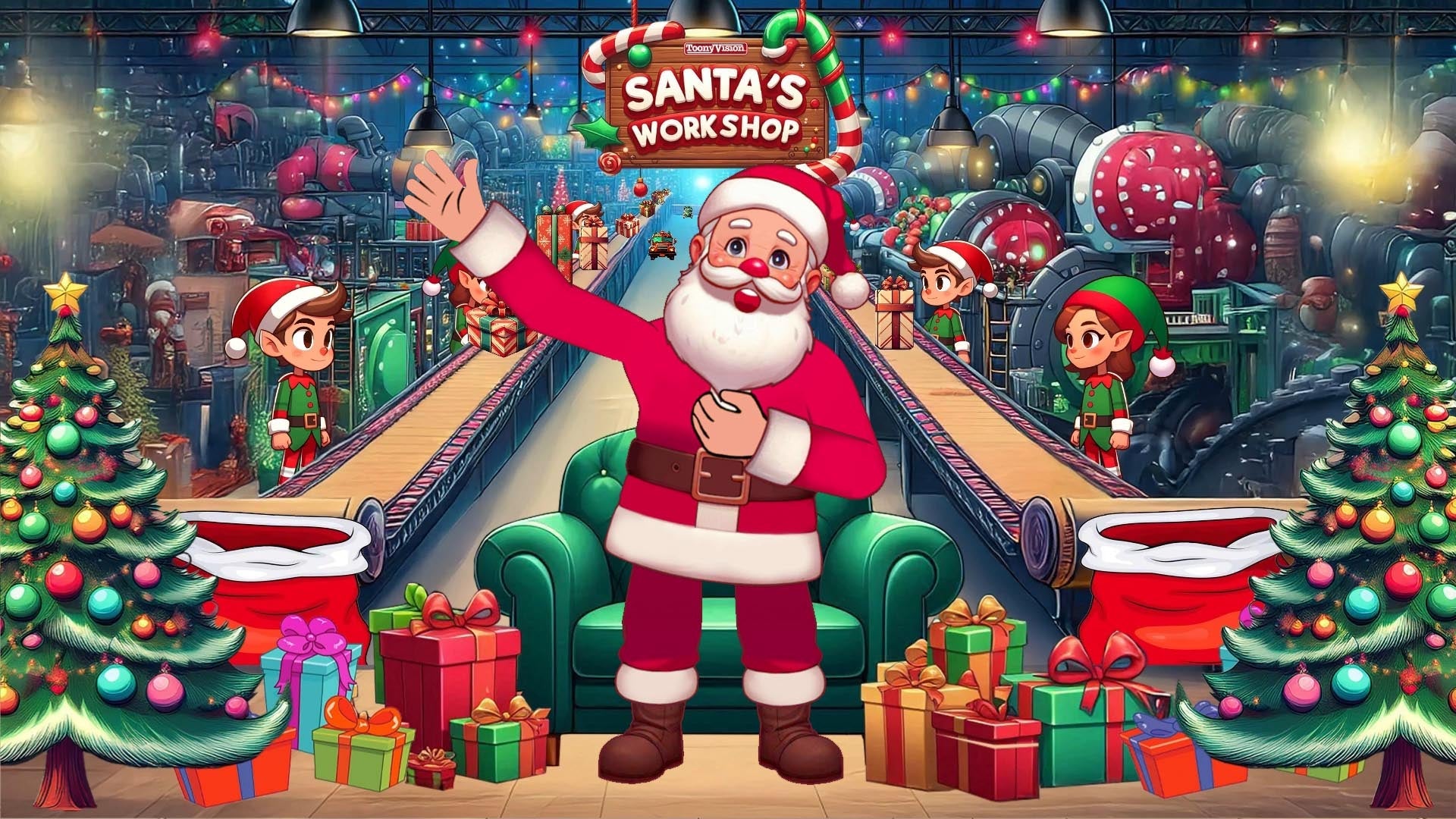 Message from Santa to Kids in Personalized Cartoon Animation Video Gift Christmas Wish - ToonyVision