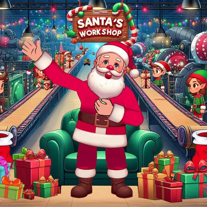 Santa Christmas Message Gifts 🎁 Create Personalized Cartoon Greeting from Santa Claus 🎅🏻 Your Names | Your Personal Message!