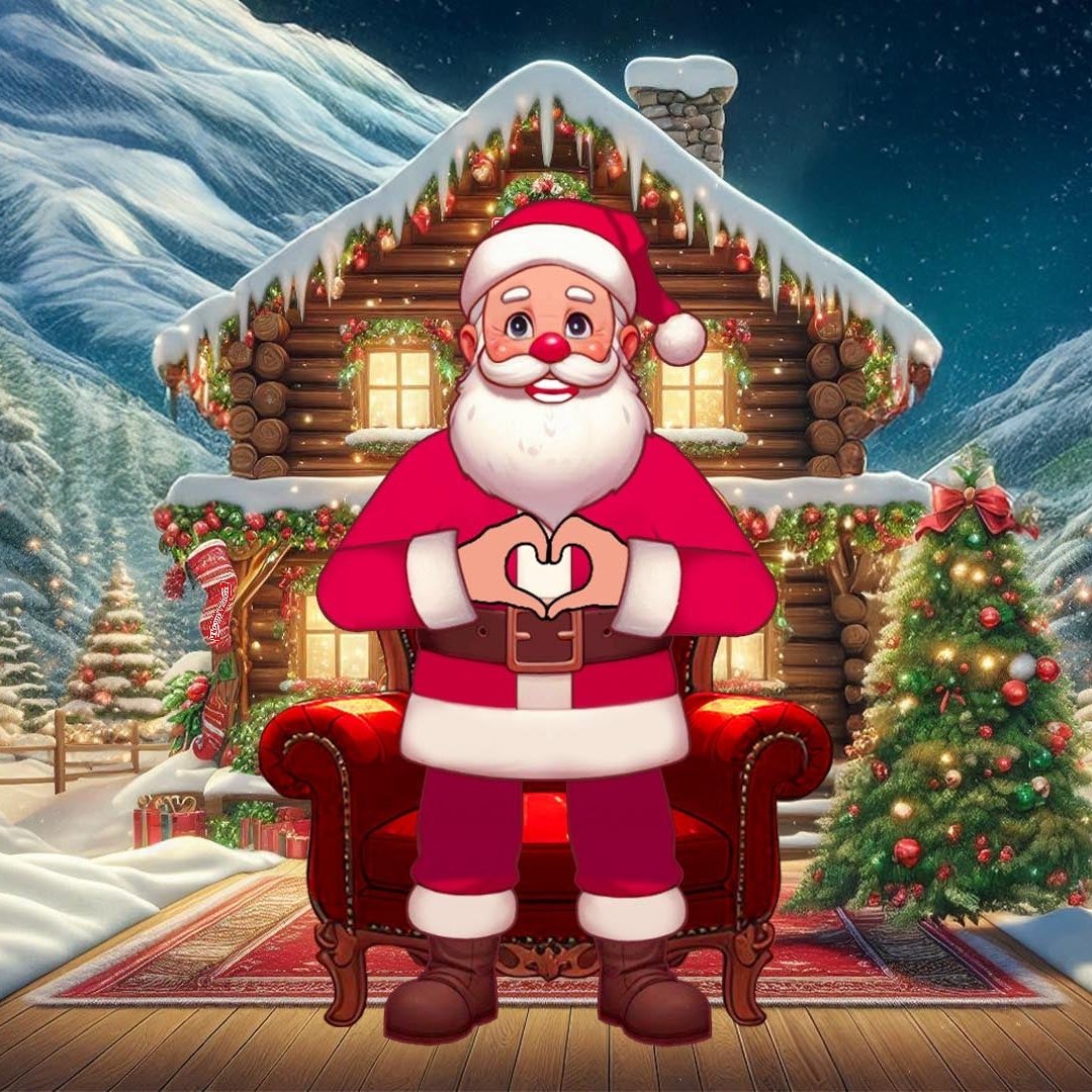 Santa Christmas Message Gifts 🎁 Create Personalized Cartoon Greeting from Santa Claus 🎅🏻 Your Names | Your Personal Message!