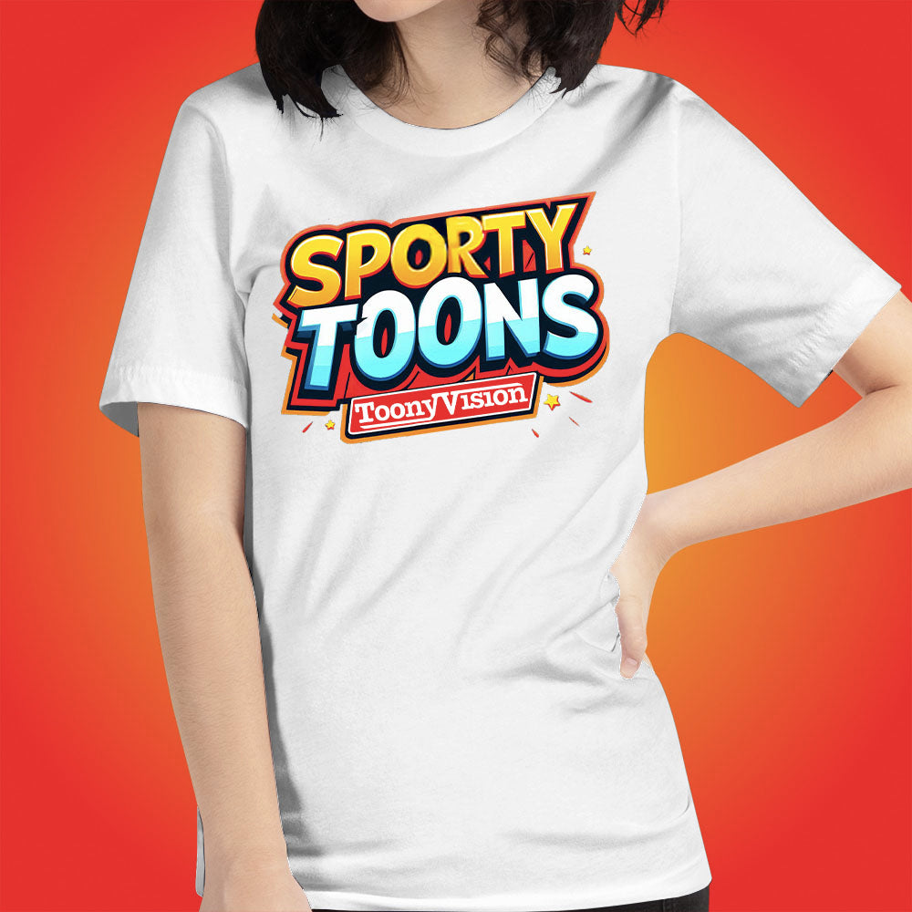 SportyToons Cartoon Sports Official Show Shirt Original Series by ToonyVision Women Tee Top - ToonyVision