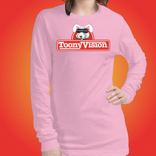 ToonyVision Shirt Rabbit Logo Womens Cartoon Long Sleeve Tee - ToonyVision