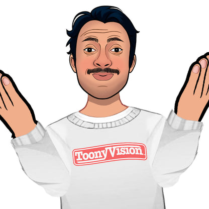 Cartoon of YOU with Hand Sign Gesture Made in Real Cartoon Animation (MP4) - ToonyVision
