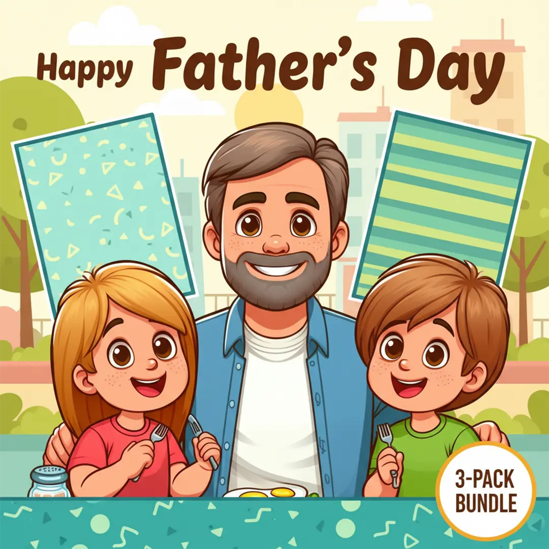Father's Day eCard Bundle – 3 Personalized Animated Cards for Dad - ToonyVision