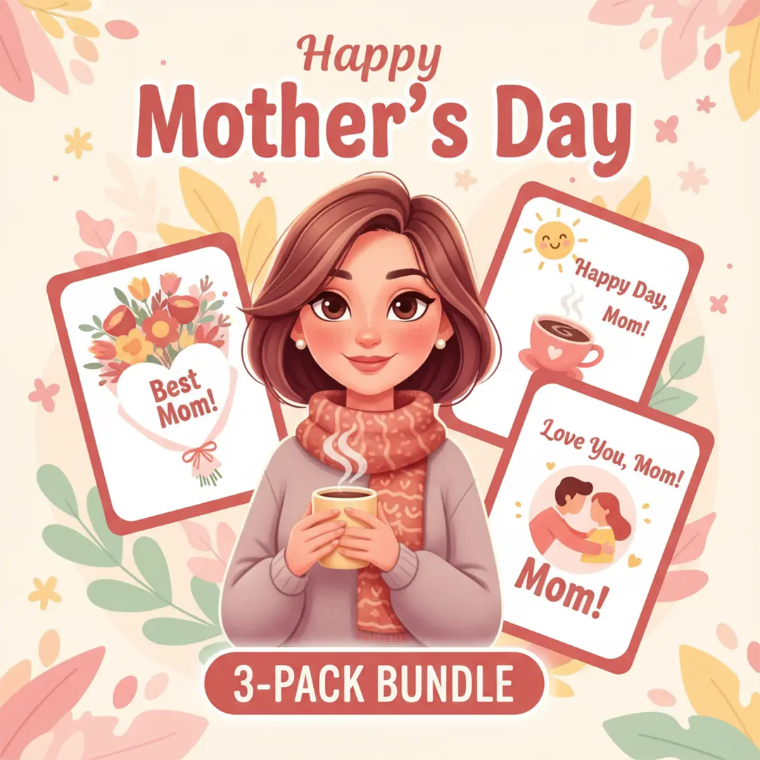 Mother's Day eCard Bundle – 3 Personalized Animated Cards for Mom - ToonyVision