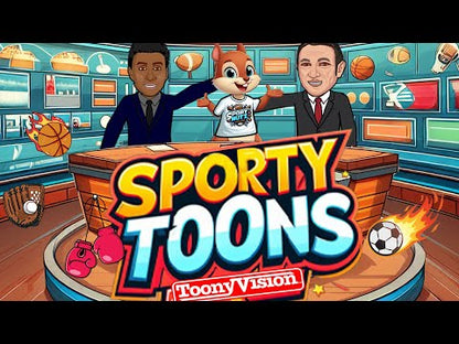 SportyToons Cartoon Sports Official Show Shirt Original Series by ToonyVision Men Tees Shirts
