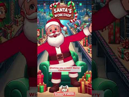 Santa Christmas Message Gifts 🎁 Create Personalized Cartoon Greeting from Santa Claus 🎅🏻 Your Names | Your Personal Message!