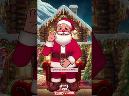 Santa Christmas Message Gifts 🎁 Create Personalized Cartoon Greeting from Santa Claus 🎅🏻 Your Names | Your Personal Message!