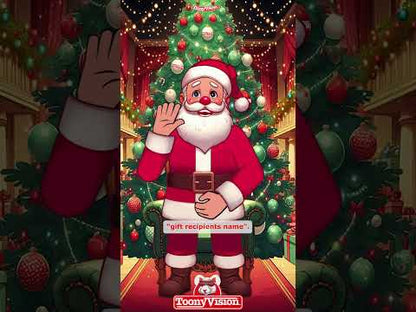 Santa Christmas Message Gifts 🎁 Create Personalized Cartoon Greeting from Santa Claus 🎅🏻 Your Names | Your Personal Message!