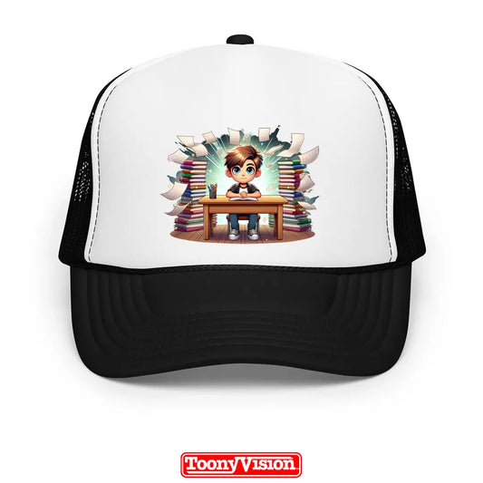 ToonyVision boys printed cap for birthdays or holidays with cartoon from photo and clean badge-style front-panel merch print