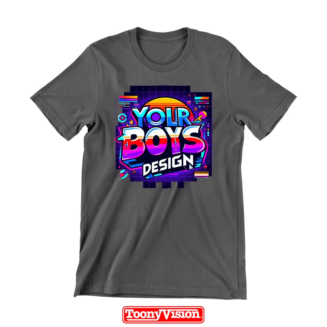 ToonyVision boys DTF shirt with his design artwork or photo printed