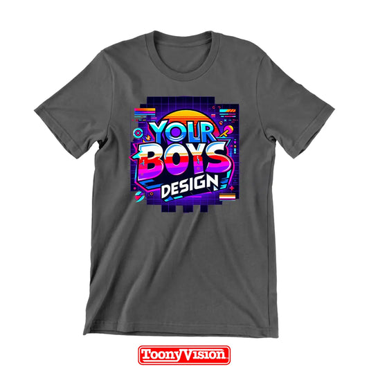 ToonyVision boys DTF shirt with his design artwork or photo printed