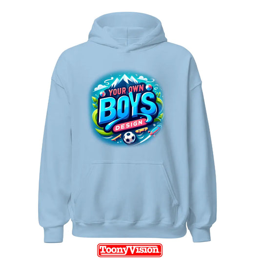ToonyVision boys heat transfer hoodie with his own design or photo printed