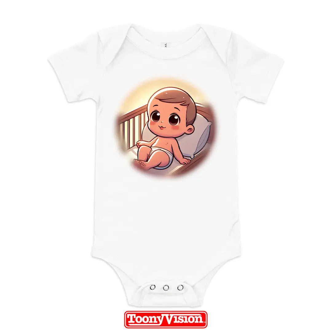 ToonyVision custom cartoon baby onesie bodysuit from photo with clean cute character art graphic print